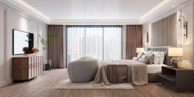 简欧家居卧室3D模型下载